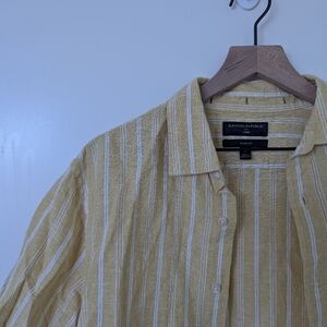 Banana Republic Yellow Linen Button Shirt
